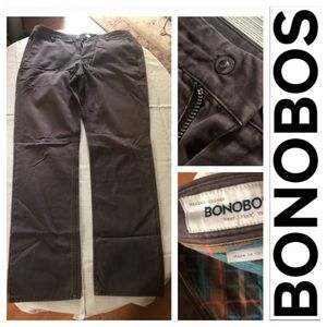 Bonobos Brown Flat Front Chino Pants